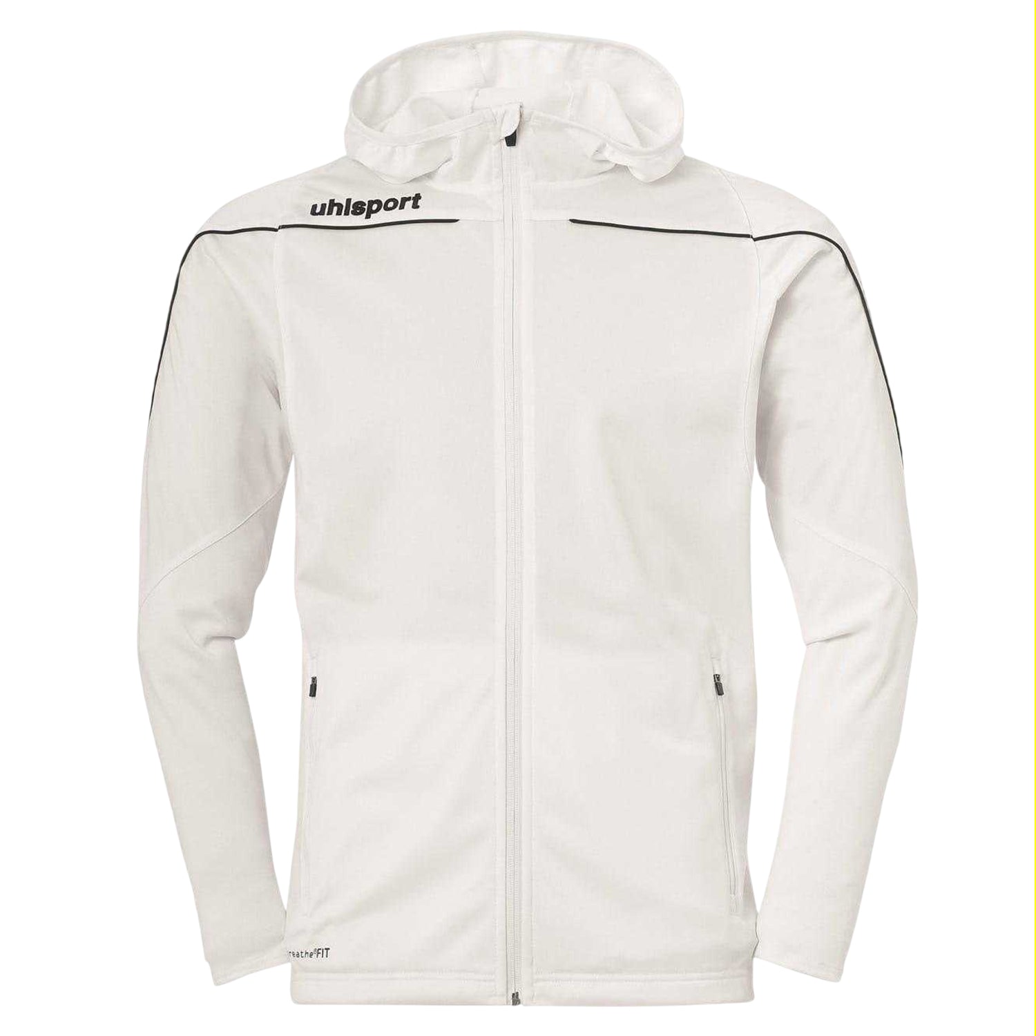 White-Black - Front - UHL Sport Mens Stream 22 Performance Training Jacket