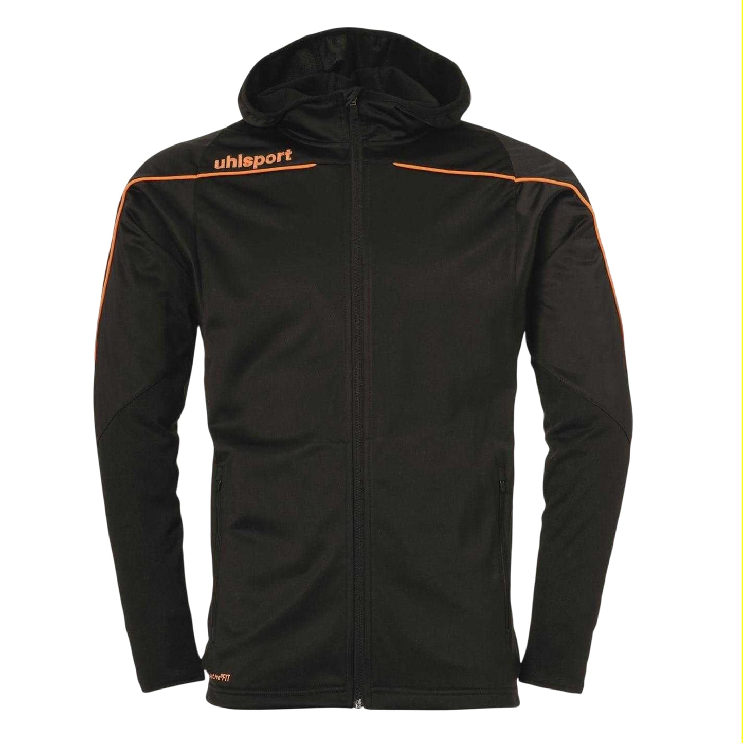 Black-Orange - Front - UHL Sport Mens Stream 22 Performance Training Jacket