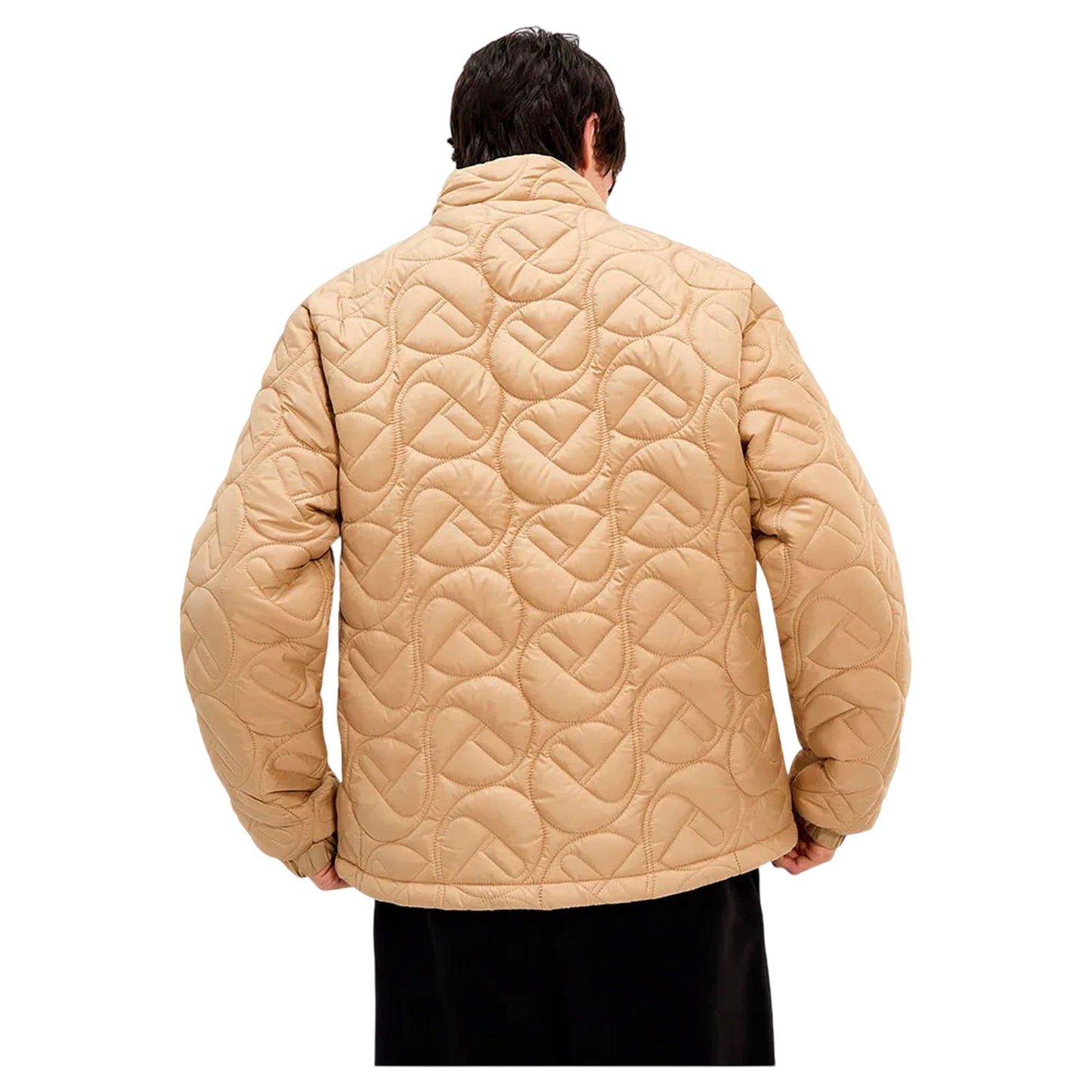 Beige - Back - Ellesse Mens Vill Puffer Jacket