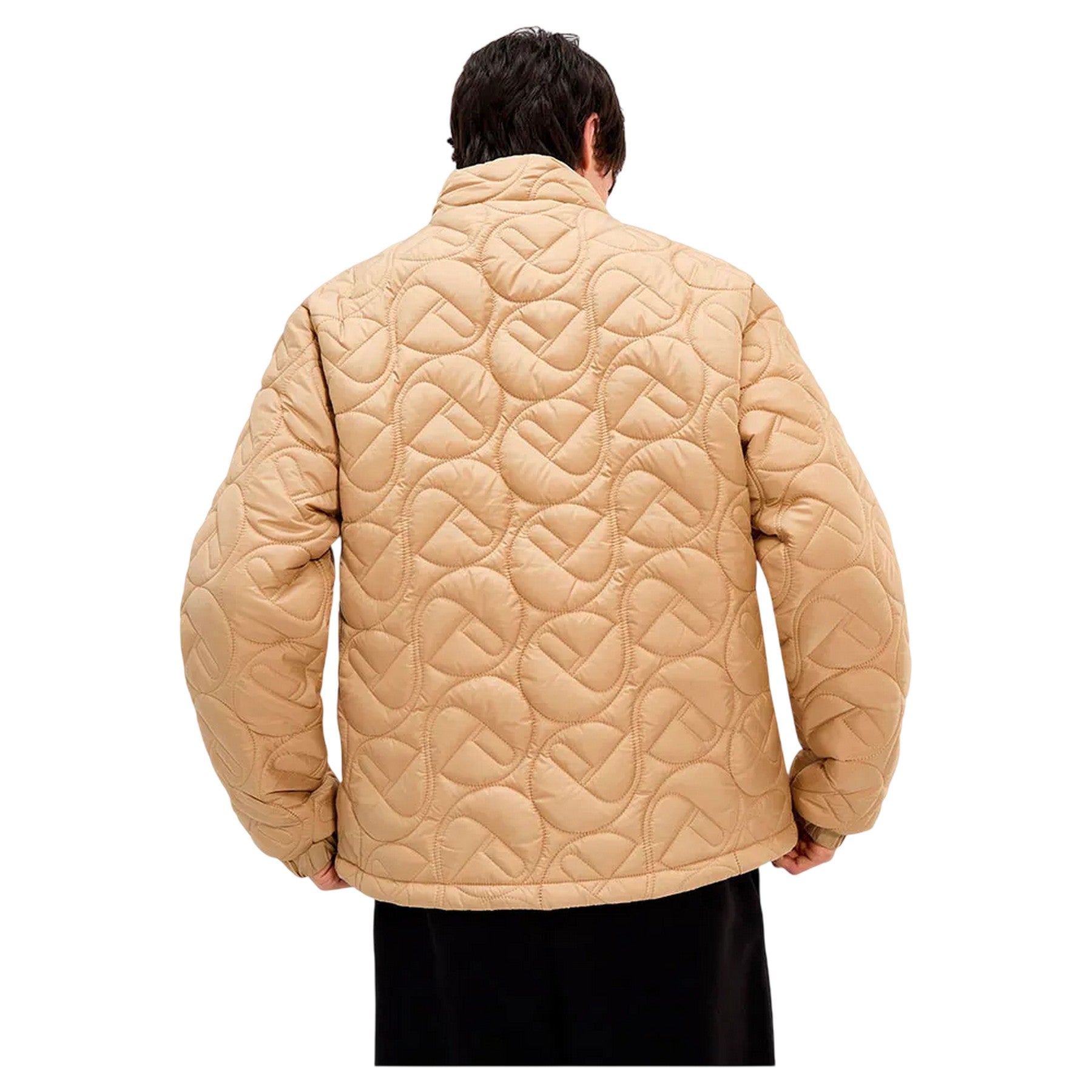 Beige - Back - Ellesse Mens Vill Puffer Jacket