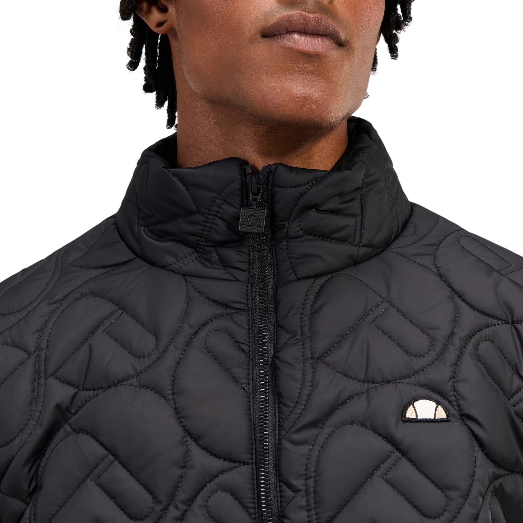 Black - Side - Ellesse Mens Vill Puffer Jacket