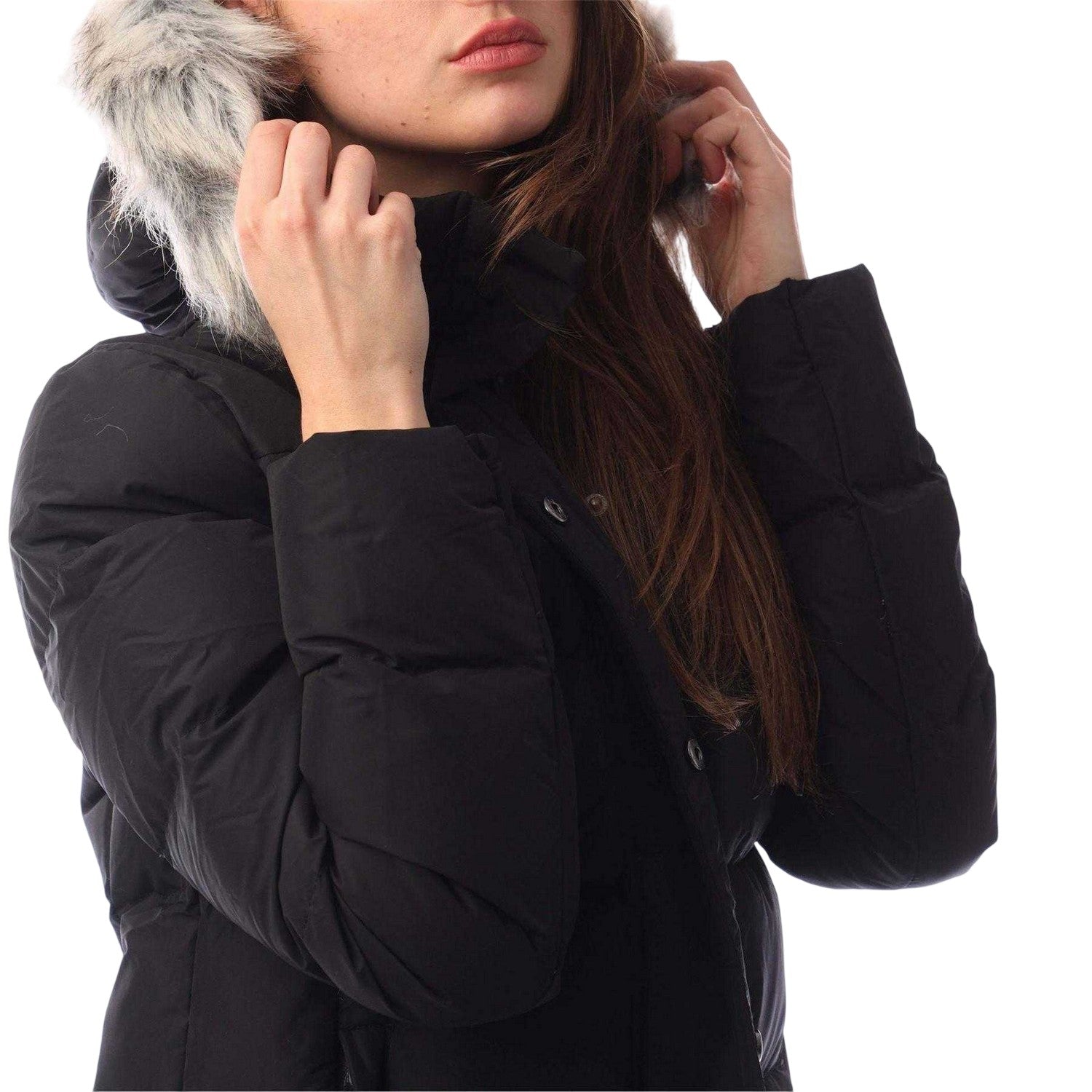 Black - Side - Trespass Womens-Ladies DLX Down Jacket