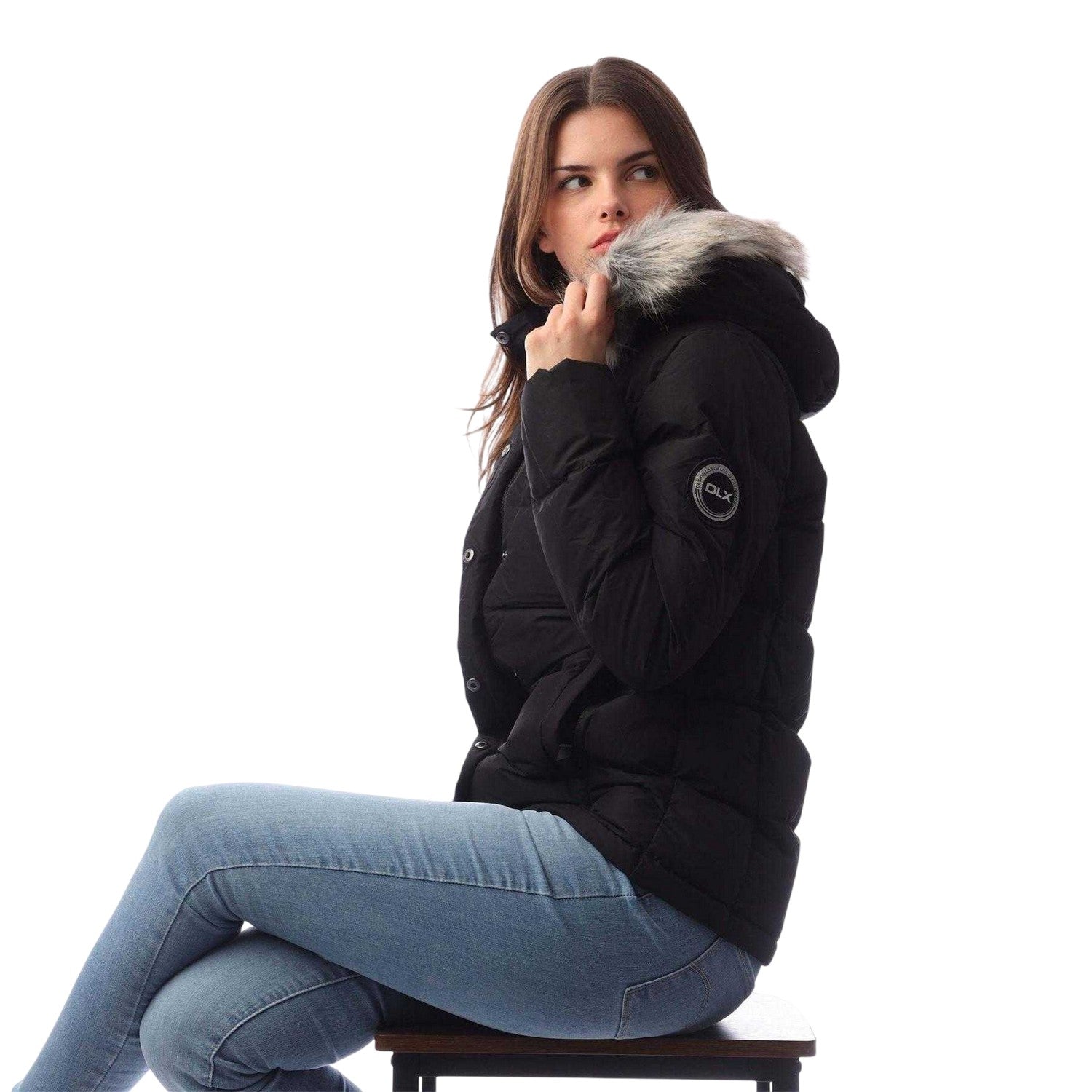 Black - Lifestyle - Trespass Womens-Ladies DLX Down Jacket