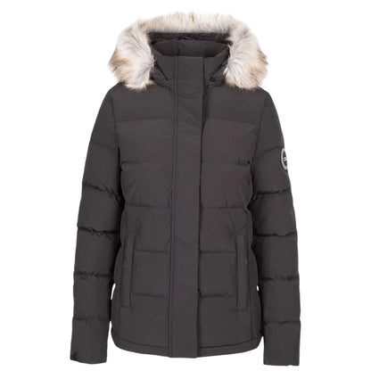 Black - Front - Trespass Womens-Ladies DLX Down Jacket