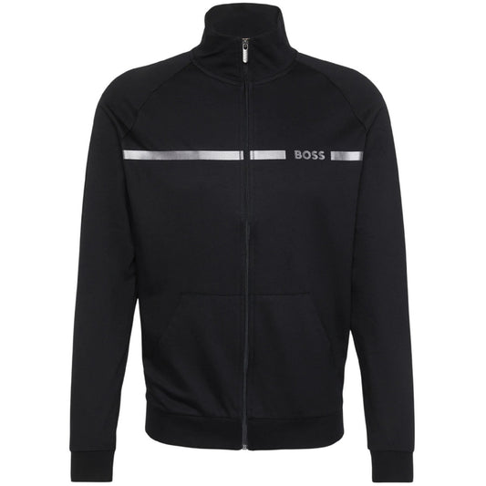Black - Front - Boss Mens Authentic Track Jacket
