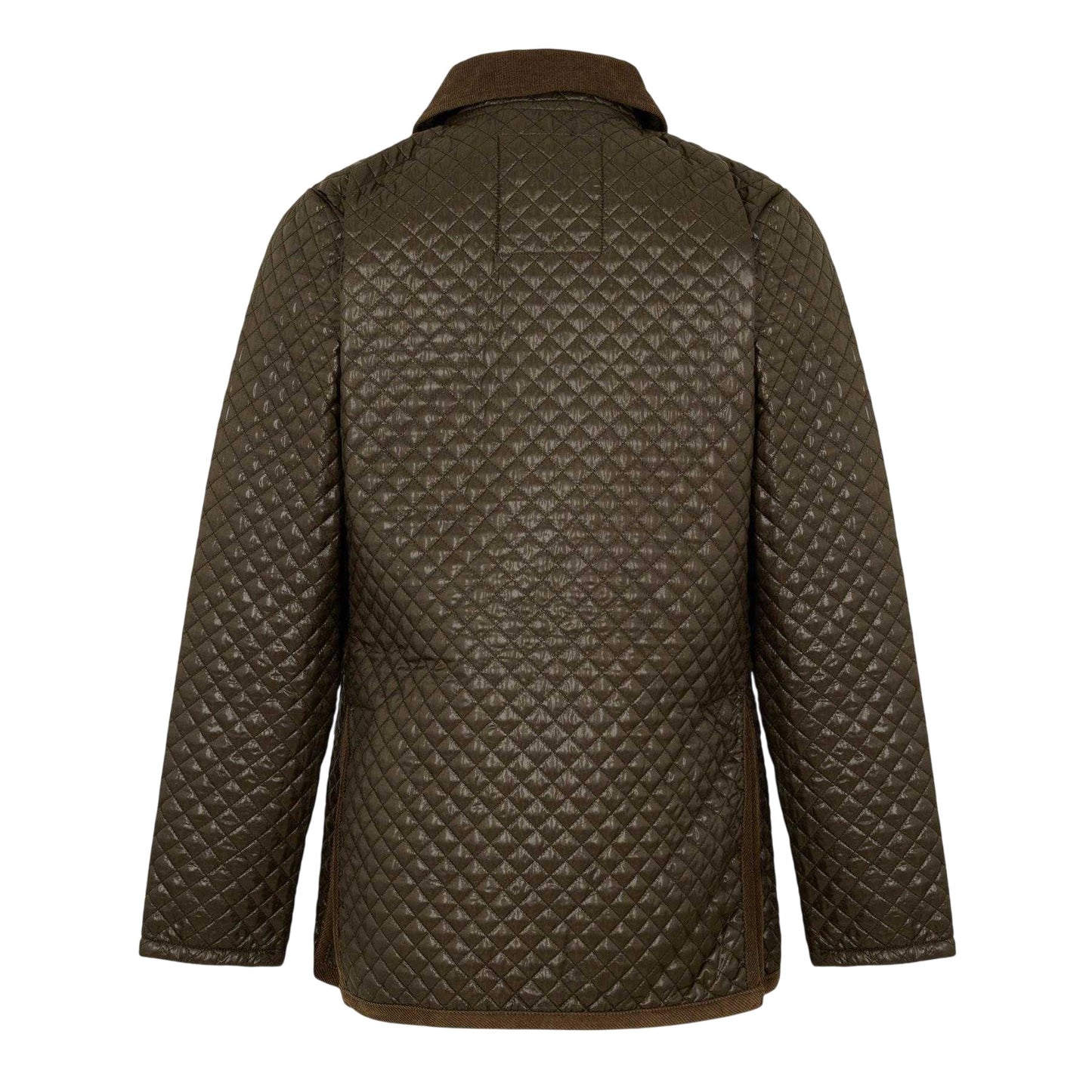 Khaki Green - Back - Criminal Damage Mens Quilted Quilted Jacket