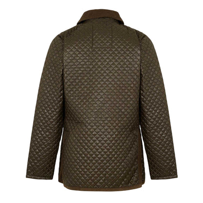 Khaki Green - Back - Criminal Damage Mens Quilted Quilted Jacket