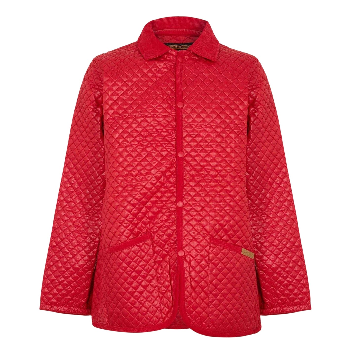 Red - Front - Criminal Damage Mens Quilted Quilted Jacket