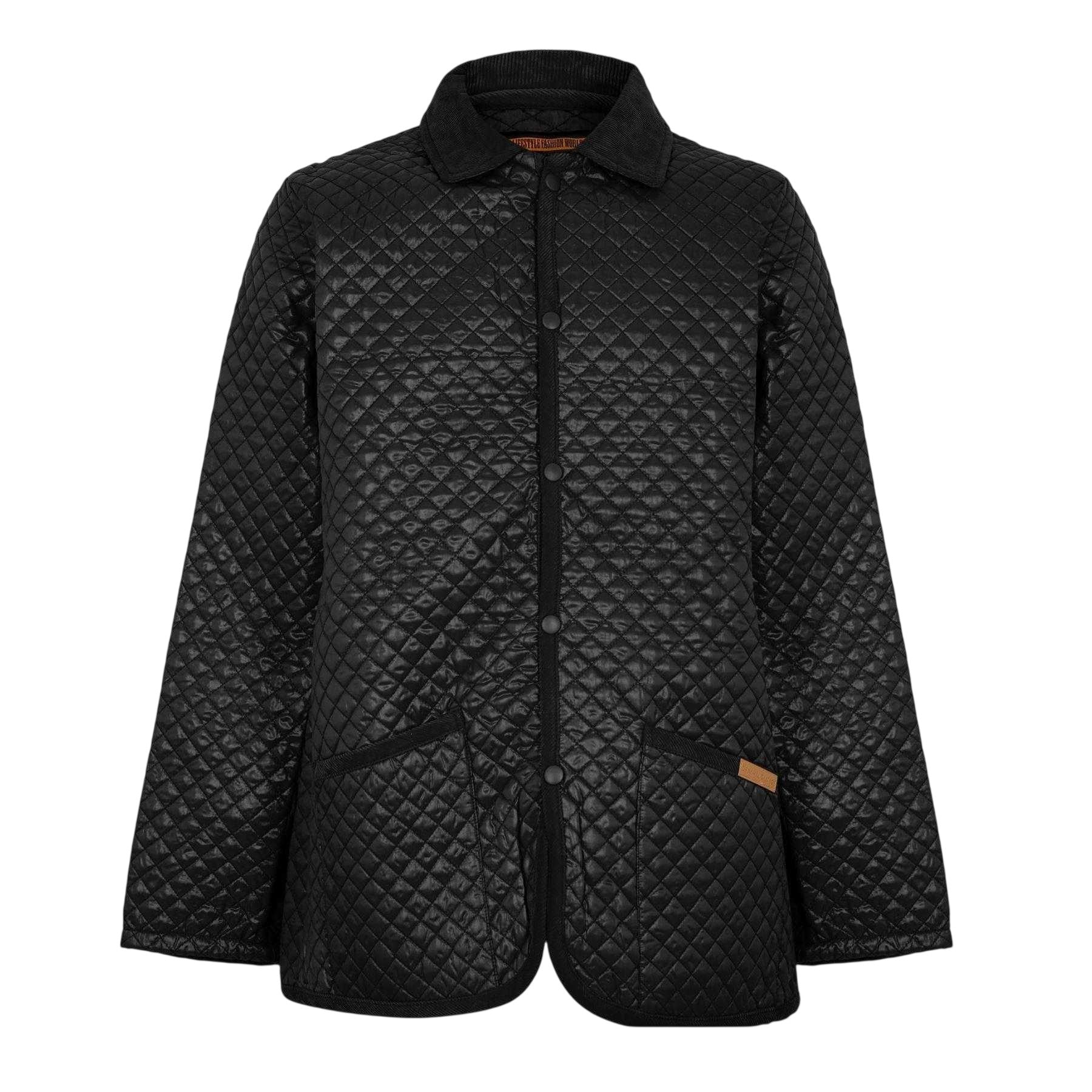 Black - Front - Criminal Damage Mens Quilted Quilted Jacket