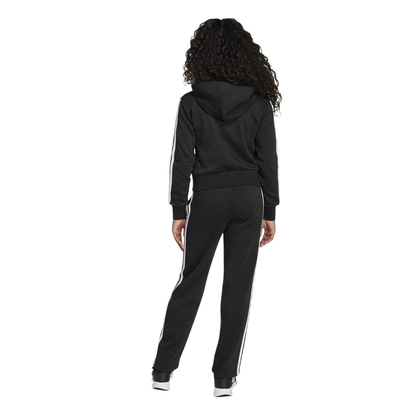 Black - Back - Adidas Childrens-Kids Essentials 3 Stripes Tracksuit