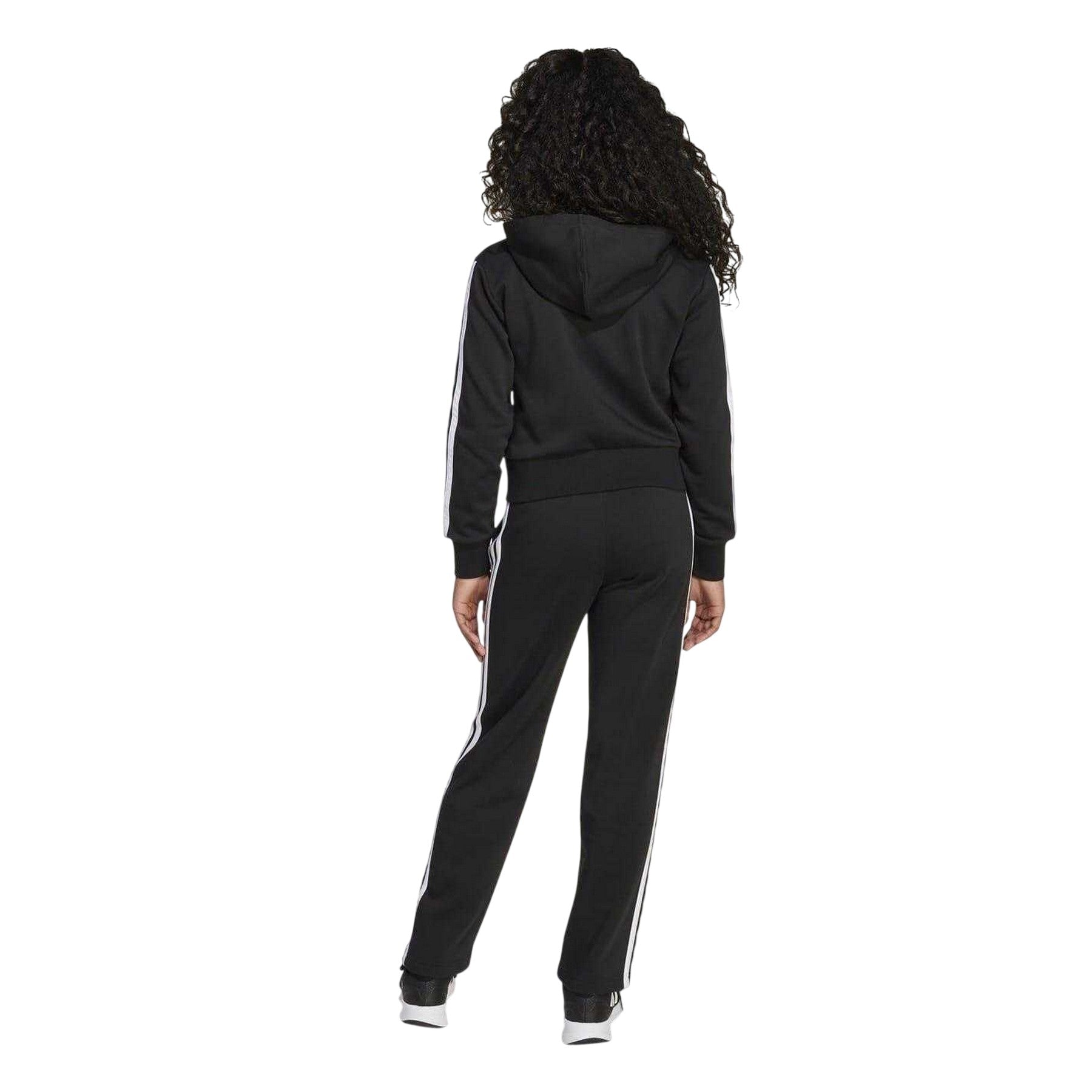 Black - Back - Adidas Childrens-Kids Essentials 3 Stripes Tracksuit