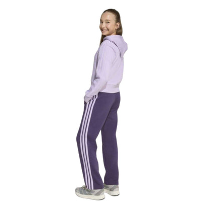 Plum - Back - Adidas Childrens-Kids Essentials 3 Stripes Tracksuit