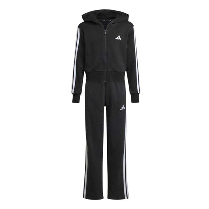 Black - Front - Adidas Childrens-Kids Essentials 3 Stripes Tracksuit