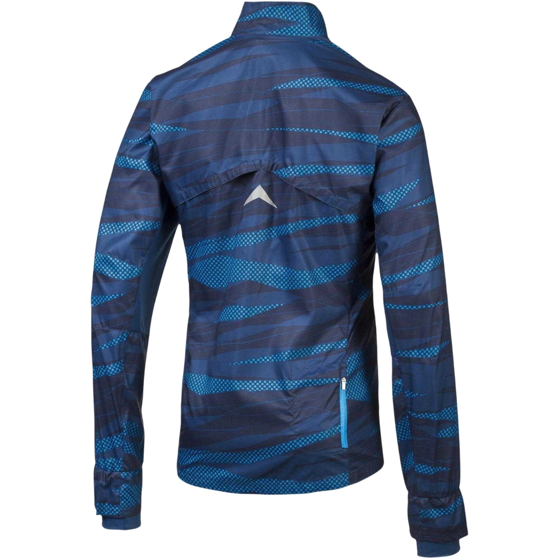 Blue - Back - Puma Mens Graphic Print Woven Jacket