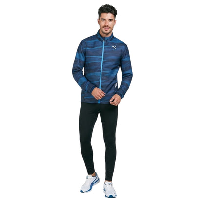Blue - Side - Puma Mens Graphic Print Woven Jacket