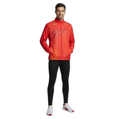 Red - Side - Puma Mens Warm Up Track Jacket