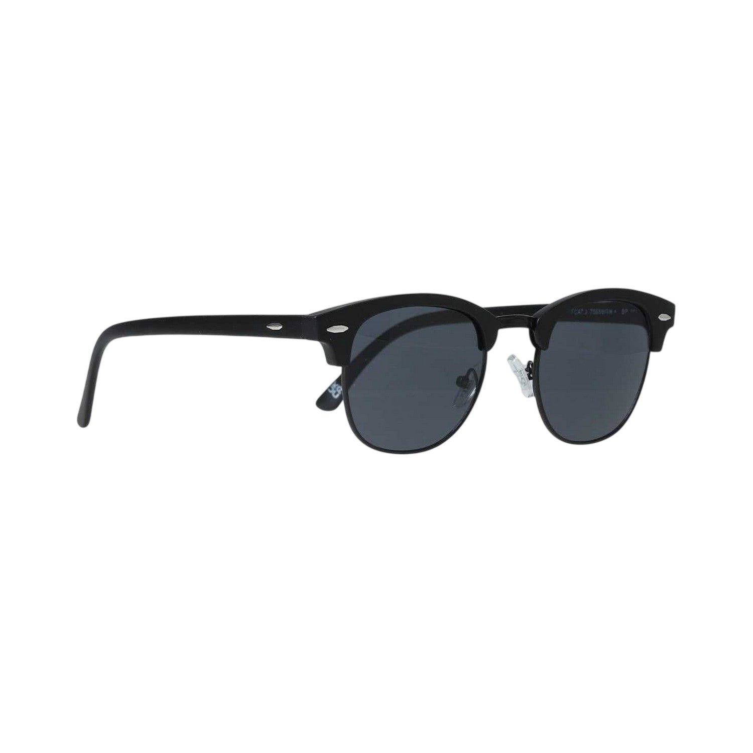 Black - Back - Firetrap Mens Round Browline Sunglasses
