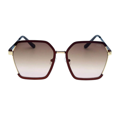 Burgundy - Front - Storm Womens-Ladies Cassiopeia Hexagon Sunglasses