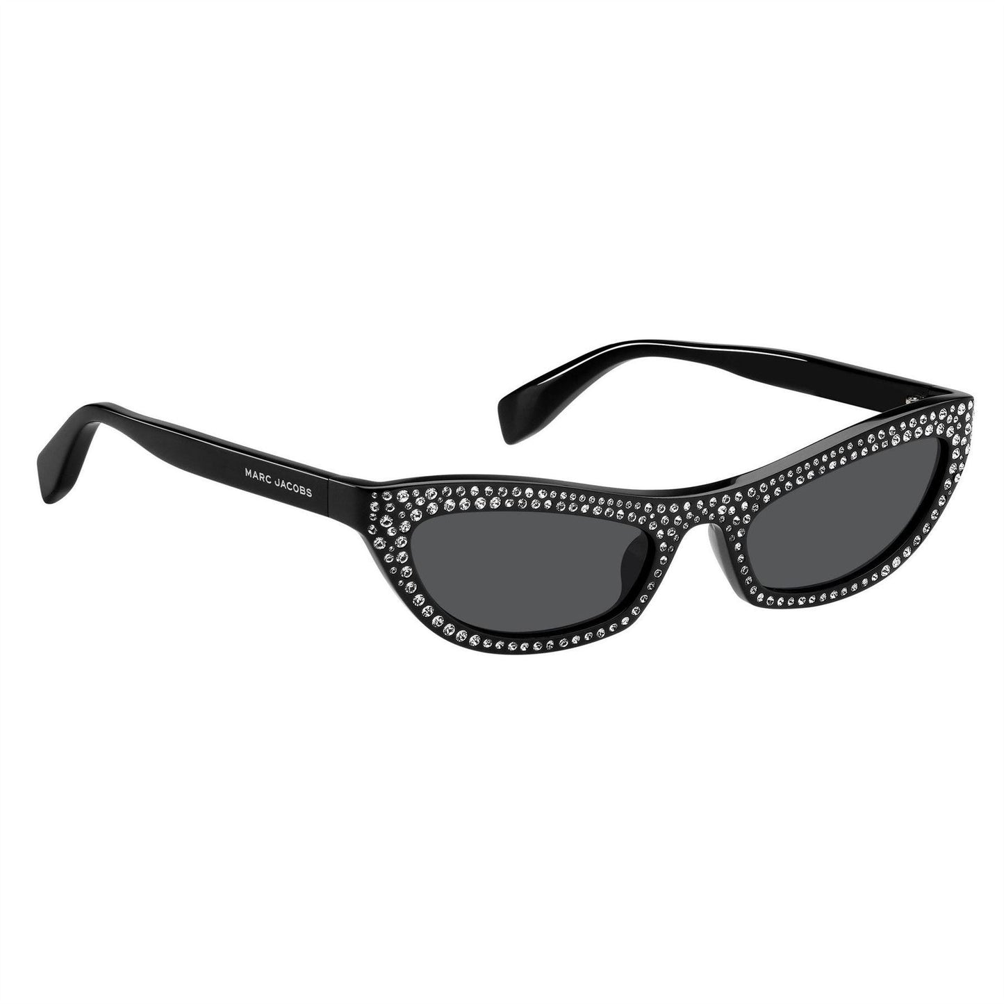 Black - Side - Marc Jacobs Womens-Ladies Embellished Cat Eye Sunglasses
