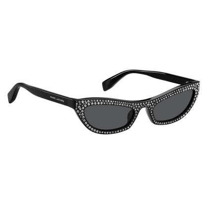Black - Side - Marc Jacobs Womens-Ladies Embellished Cat Eye Sunglasses