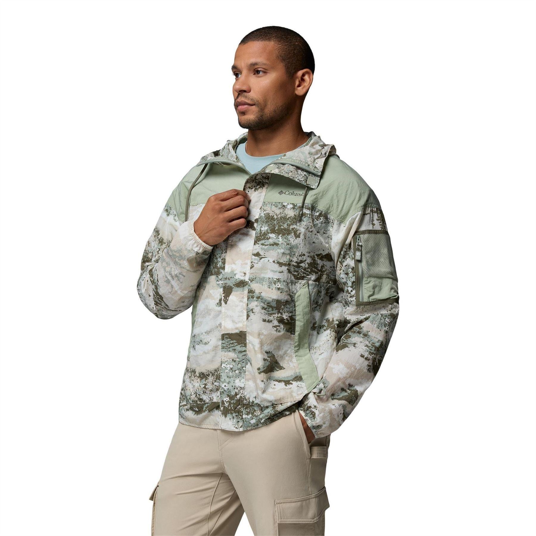 Safari - Side - Columbia Mens Challenger Camouflage Windbreaker
