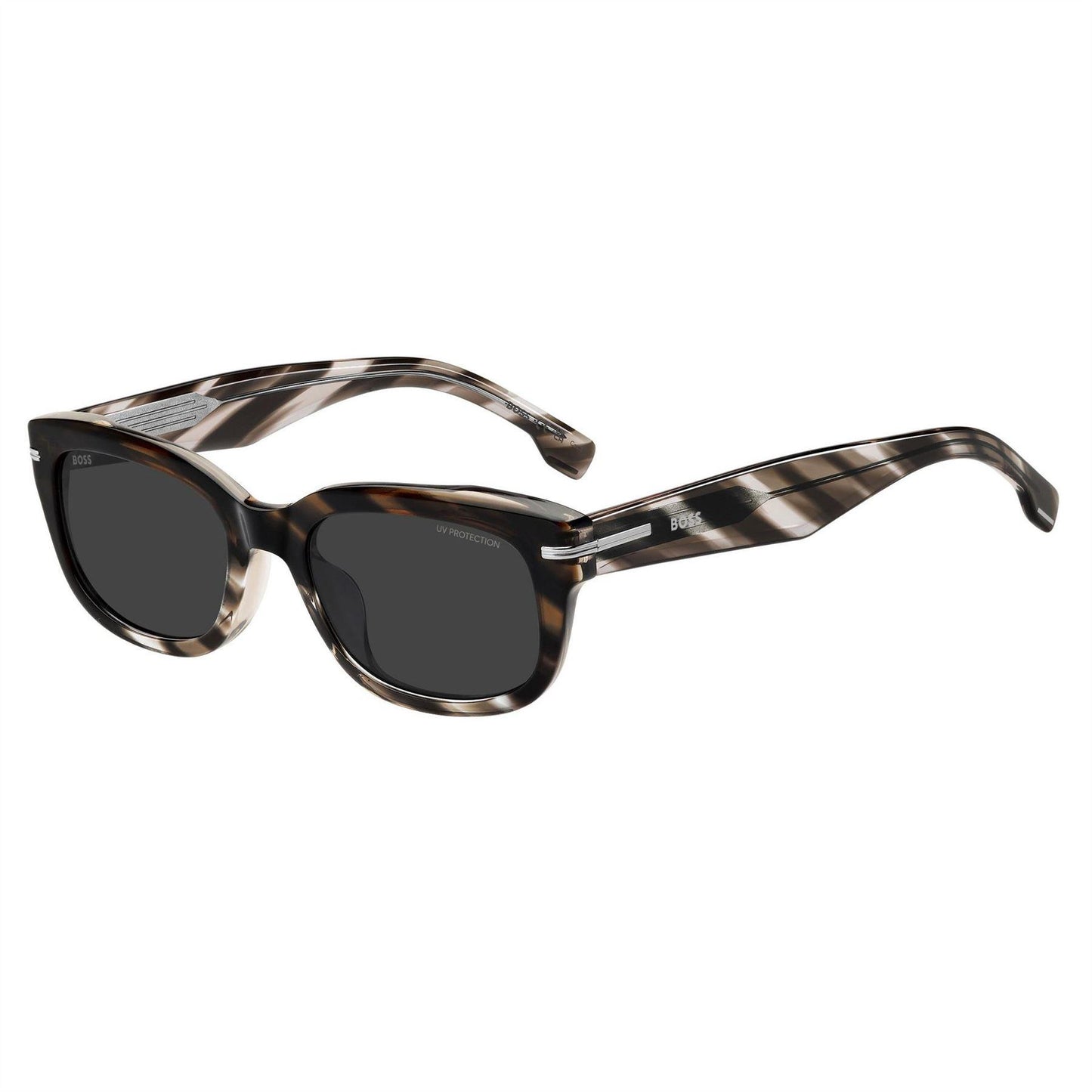 Brown - Back - Boss Mens Tortoise Shell Sunglasses