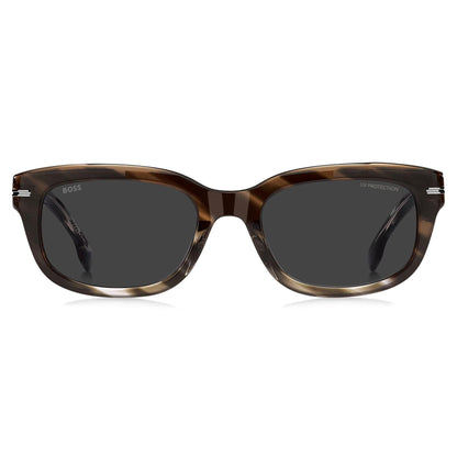 Brown - Front - Boss Mens Tortoise Shell Sunglasses