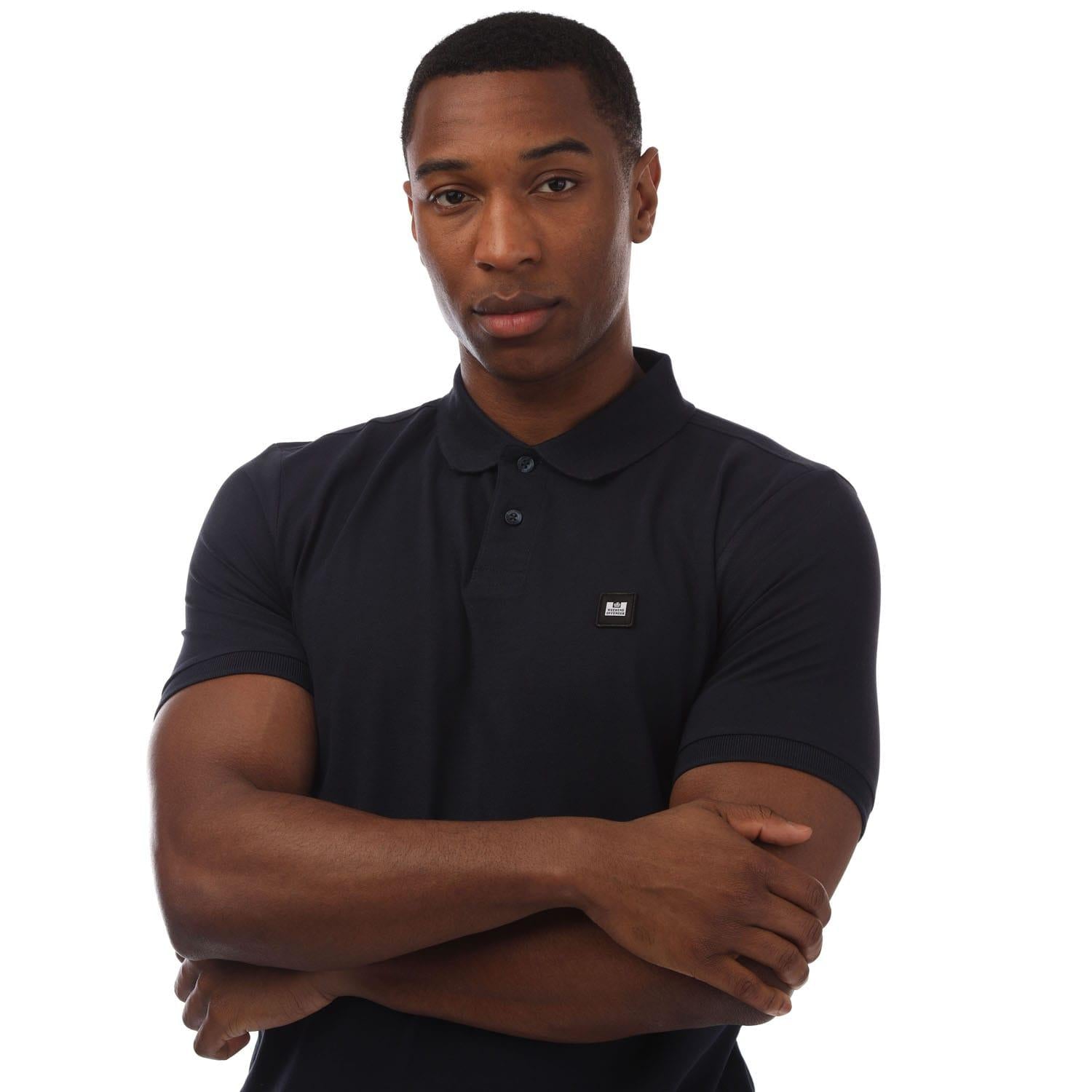 Navy - Side - Weekend Offender Mens Barnum Polo Shirt