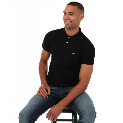 Black - Close up - Weekend Offender Mens Barnum Polo Shirt