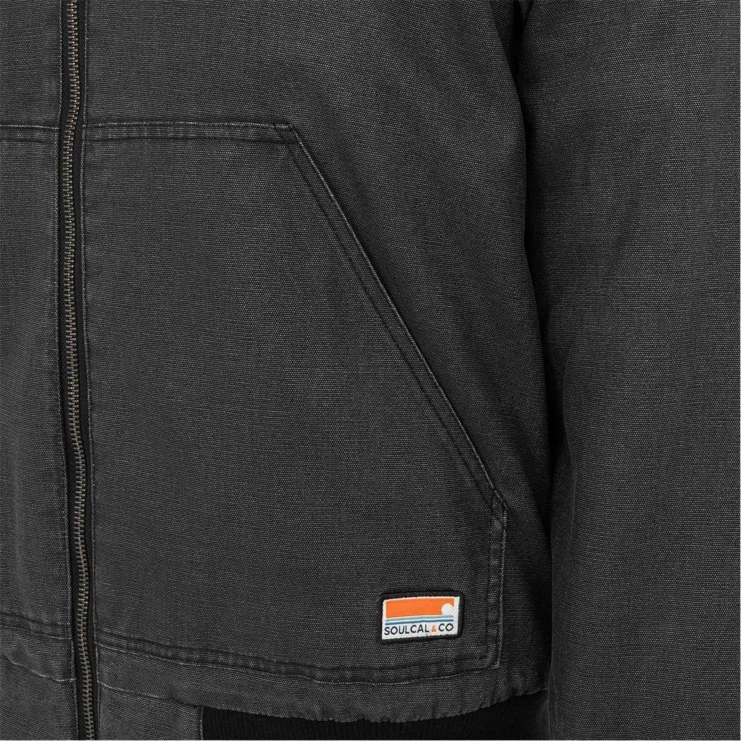 Charcoal - Lifestyle - SoulCal Mens Canvas Jacket