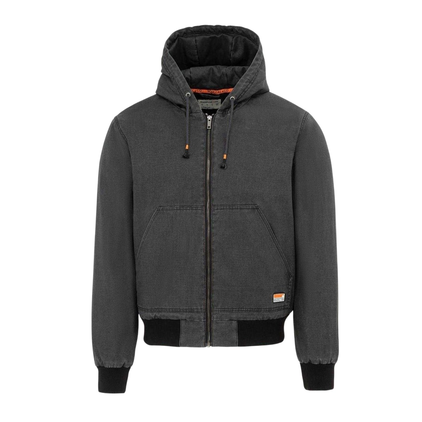 Charcoal - Front - SoulCal Mens Canvas Jacket