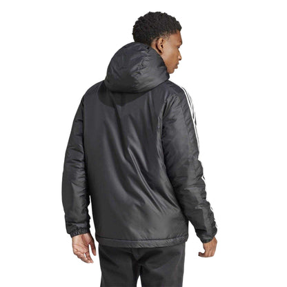 Black - Back - Adidas Mens Essential 3 Stripes Jacket