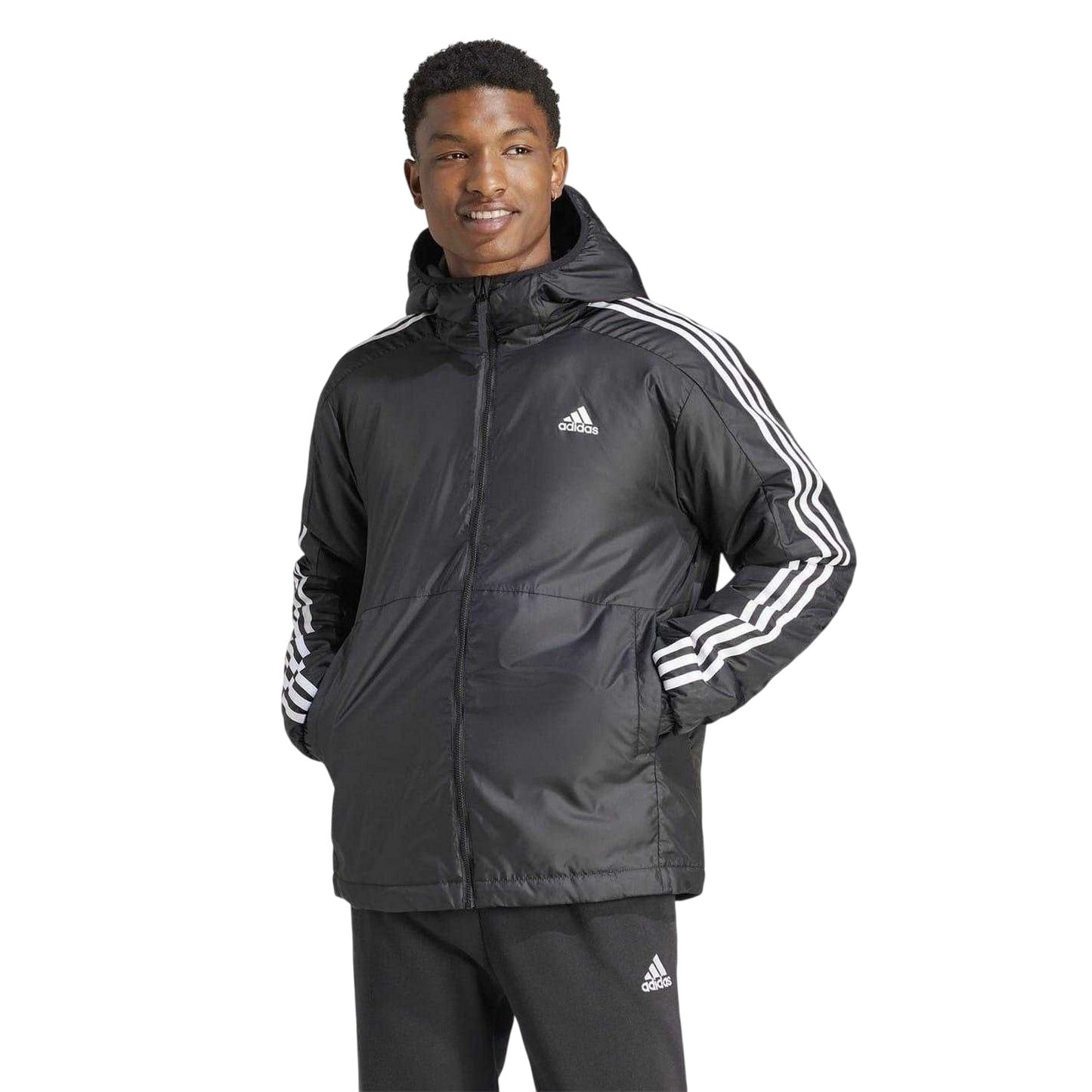 Black - Lifestyle - Adidas Mens Essential 3 Stripes Jacket