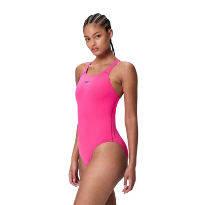 Pink - Lifestyle - Speedo Womens-Ladies Medalist One Piece Swimsuit
