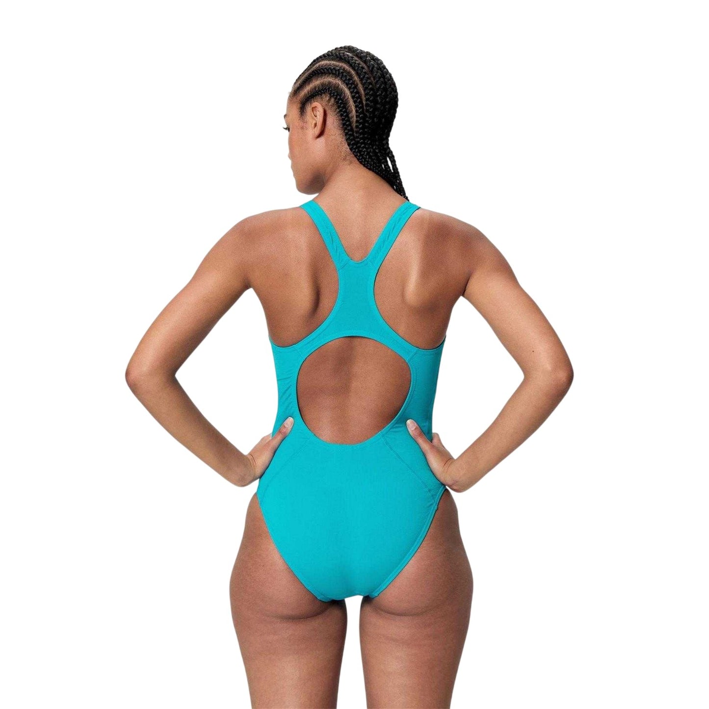 Blue - Back - Speedo Womens-Ladies Medalist One Piece Swimsuit