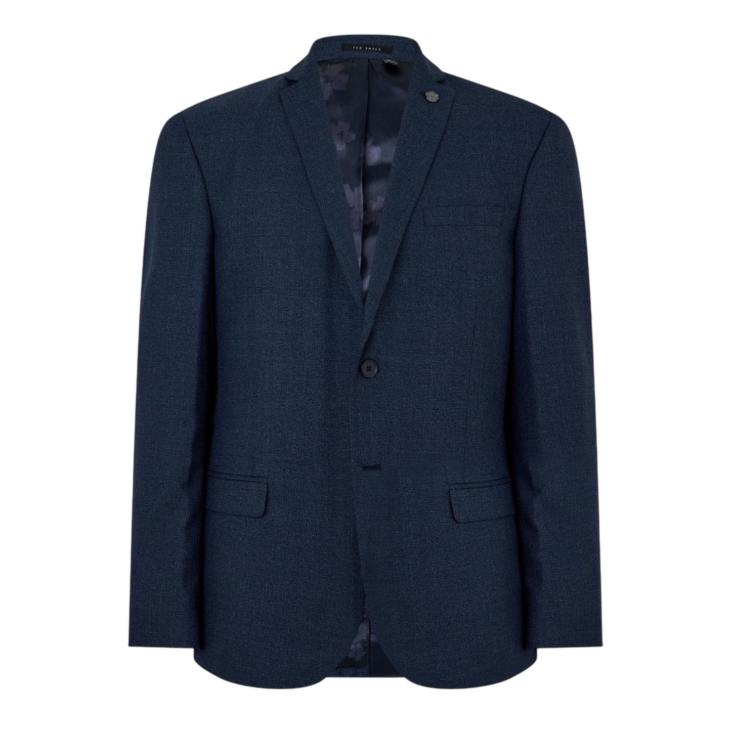 Navy - Front - Ted Baker Mens Flecked Suit Jacket