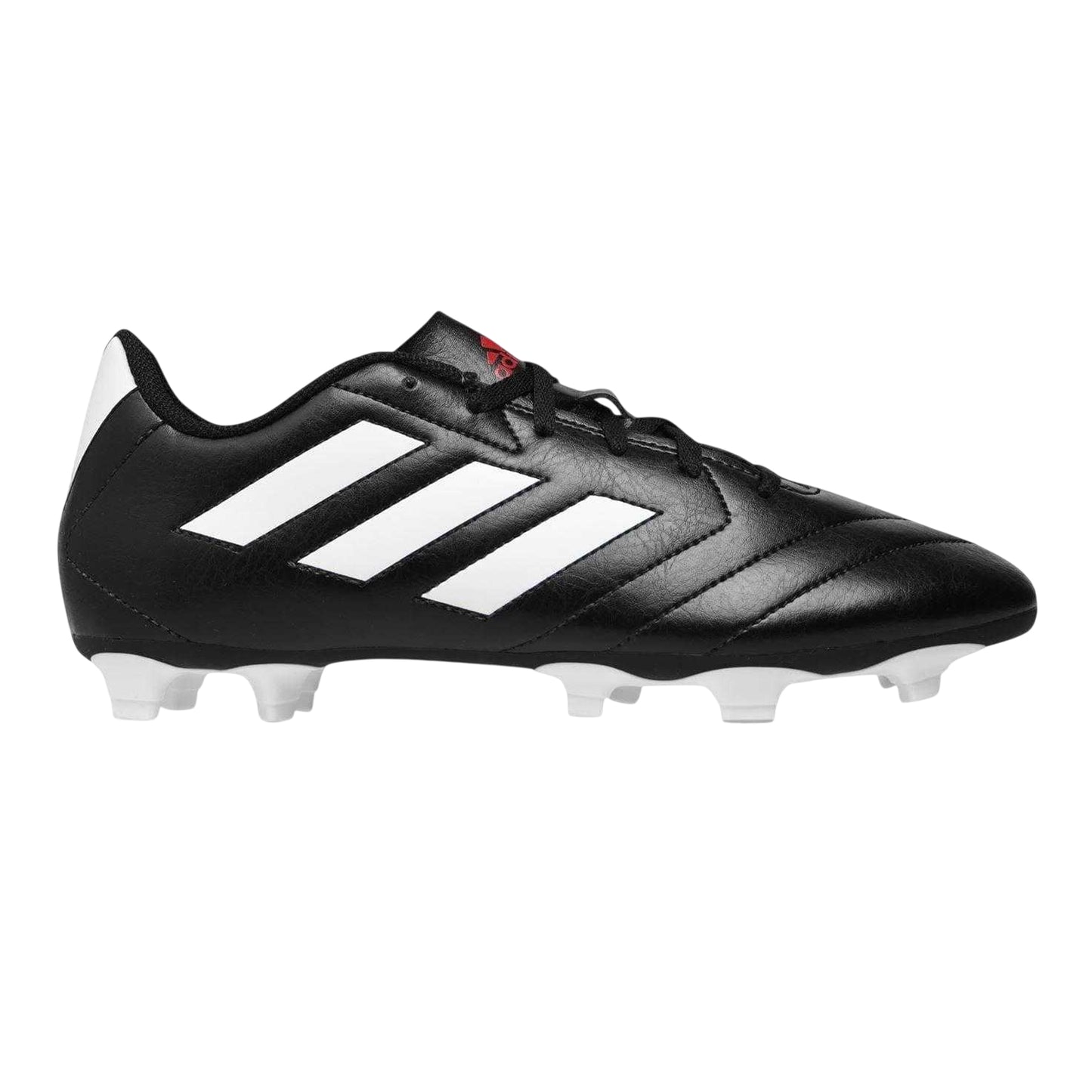 Black-White - Front - Adidas Childrens-Kids Goletto VIII 3 Stripes Firm Ground Football Boots