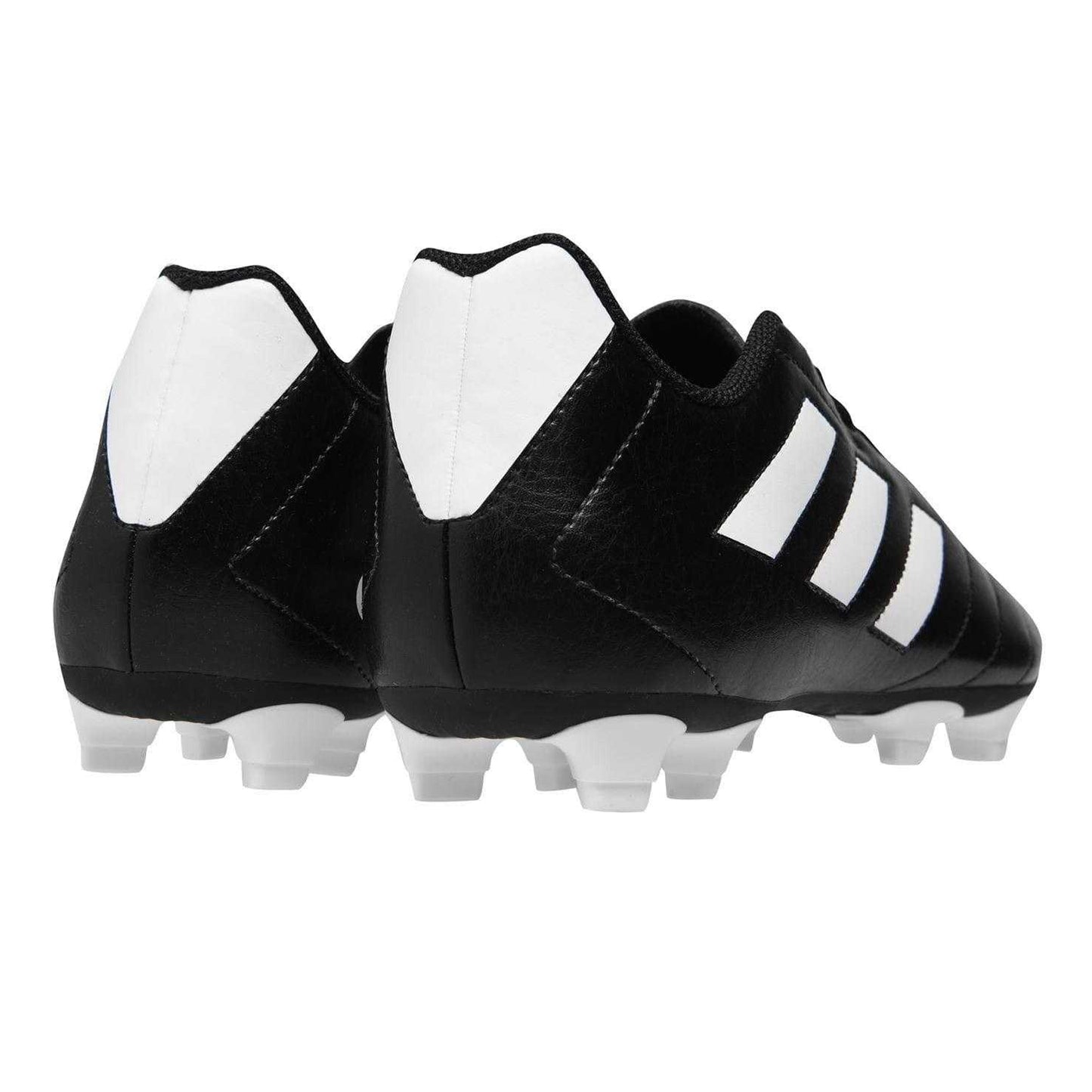 Black-White - Back - Adidas Childrens-Kids Goletto VIII 3 Stripes Firm Ground Football Boots