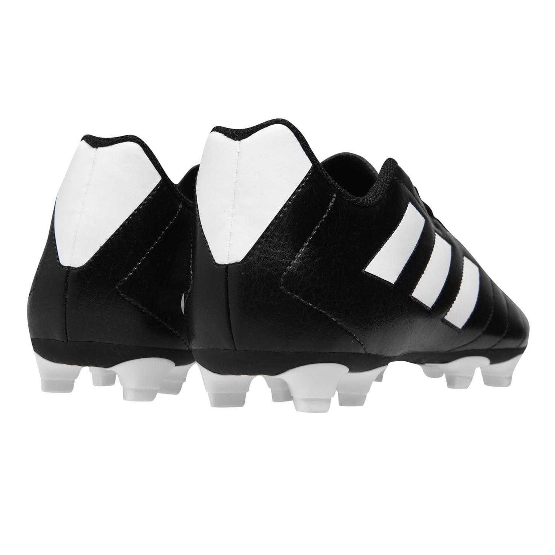 Black-White - Back - Adidas Childrens-Kids Goletto VIII 3 Stripes Firm Ground Football Boots
