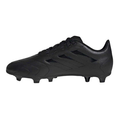 Black - Side - Adidas Childrens-Kids Goletto VIII 3 Stripes Firm Ground Football Boots