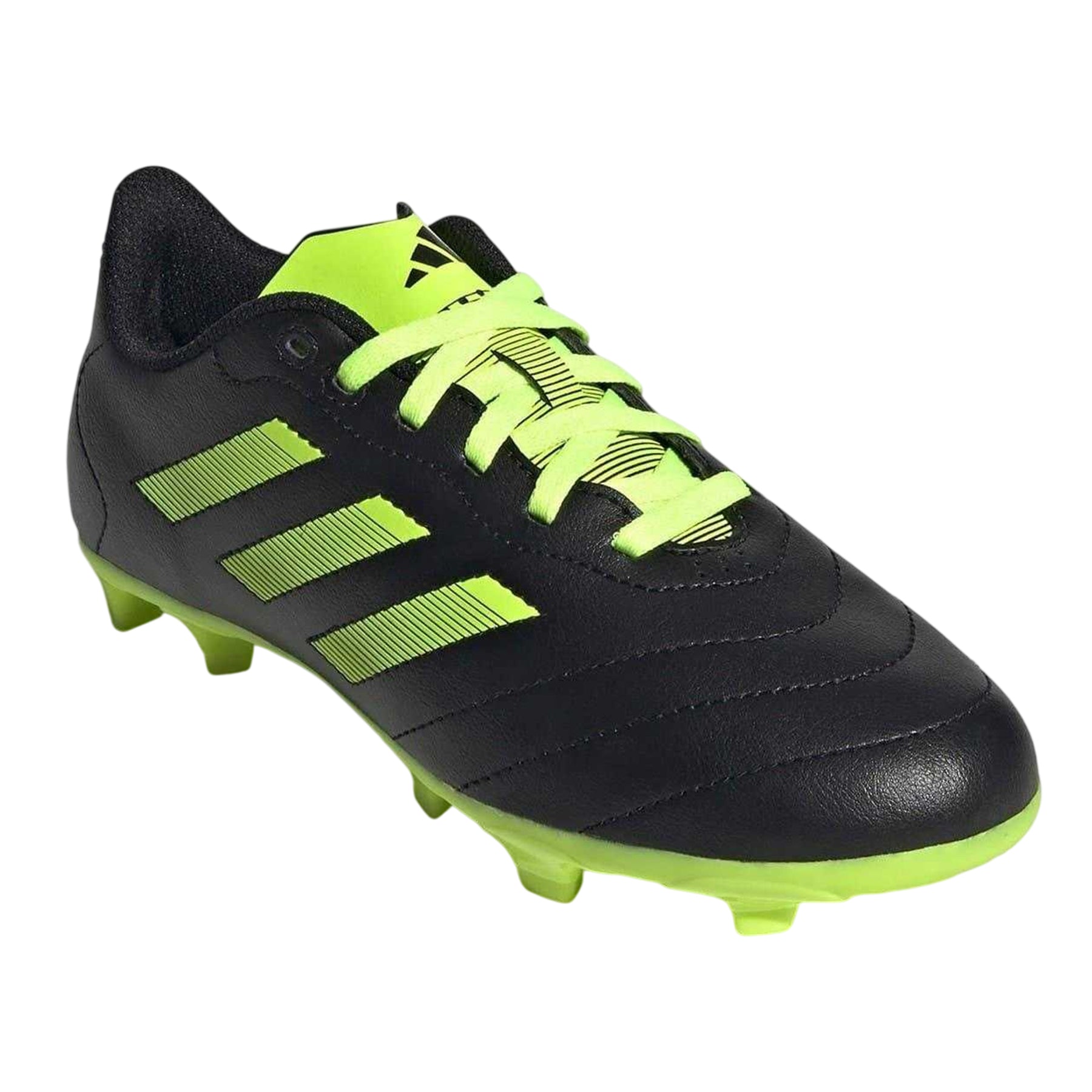 Core Black - Pack Shot - Adidas Childrens-Kids Goletto VIII 3 Stripes Firm Ground Football Boots