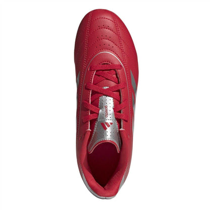 Red-Silver - Lifestyle - Adidas Childrens-Kids Goletto VIII 3 Stripes Firm Ground Football Boots