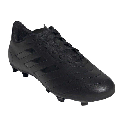 Black - Pack Shot - Adidas Childrens-Kids Goletto VIII 3 Stripes Firm Ground Football Boots