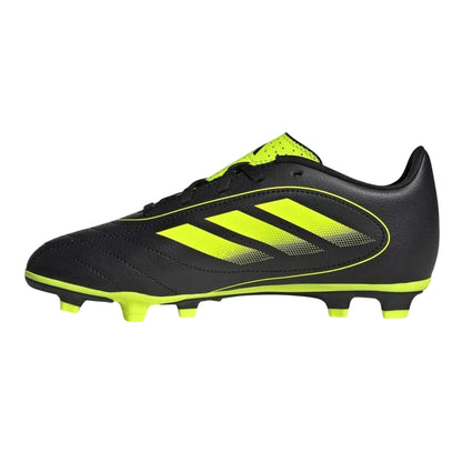 Black-Lemon - Side - Adidas Childrens-Kids Goletto VIII 3 Stripes Firm Ground Football Boots