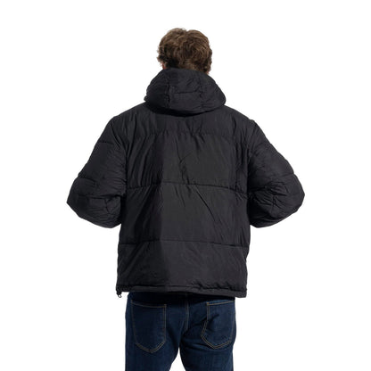Black - Back - Timberland Mens Water Repellent Hooded Puffer Jacket