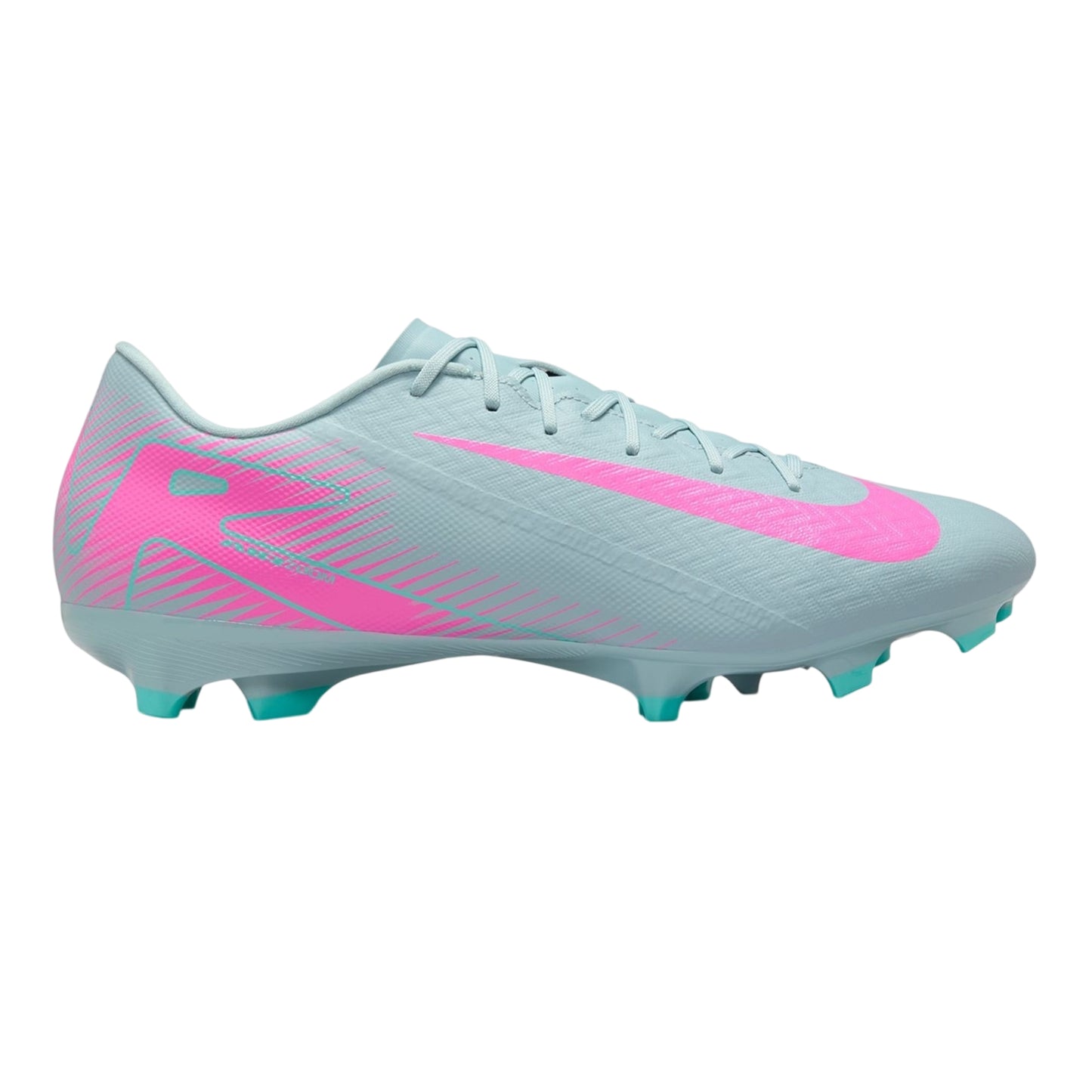 Grey-Pink - Front - Nike Mens Zoom Mercurial Vapor 16 Firm Ground Football Boots
