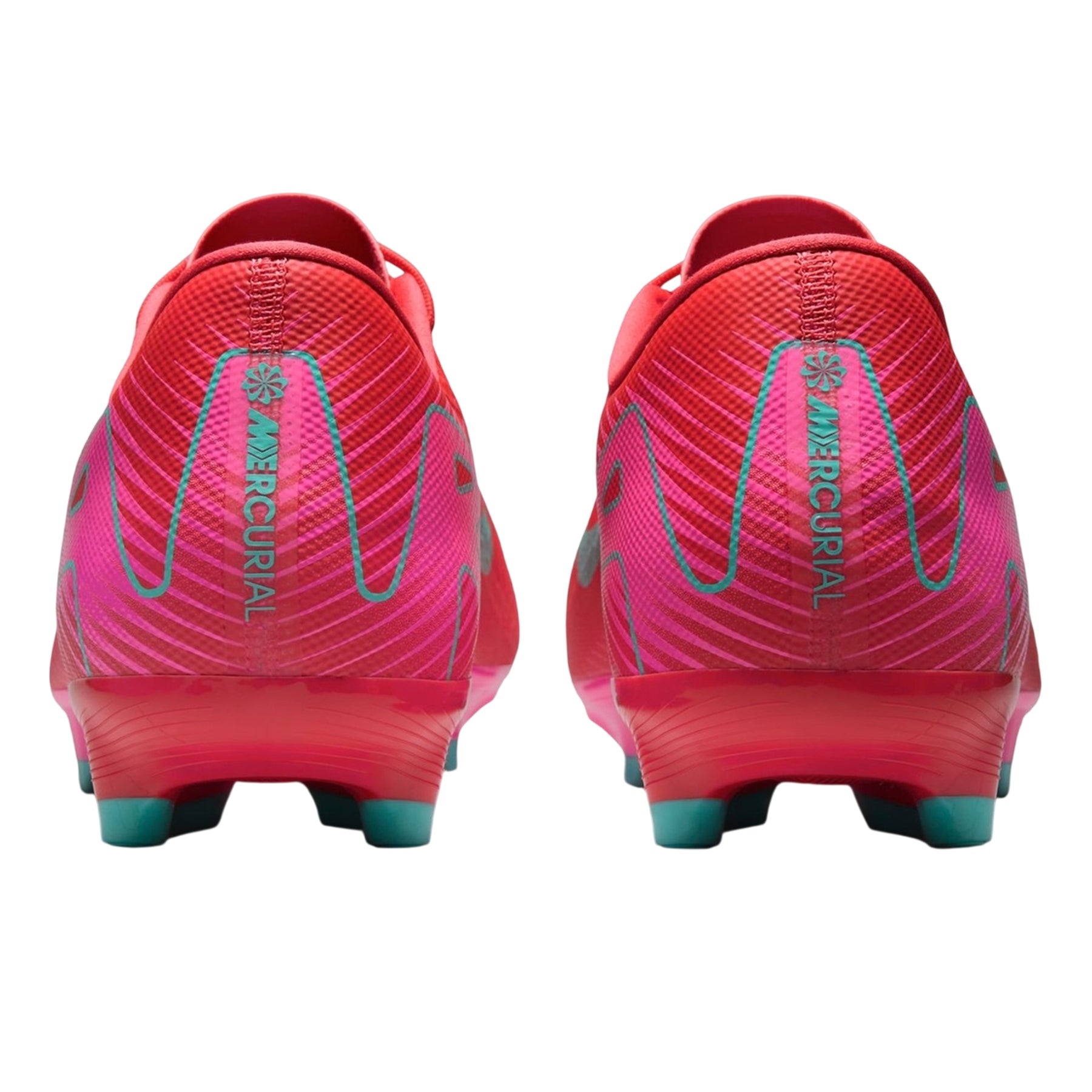 Red-Green - Back - Nike Mens Zoom Mercurial Vapor 16 Firm Ground Football Boots