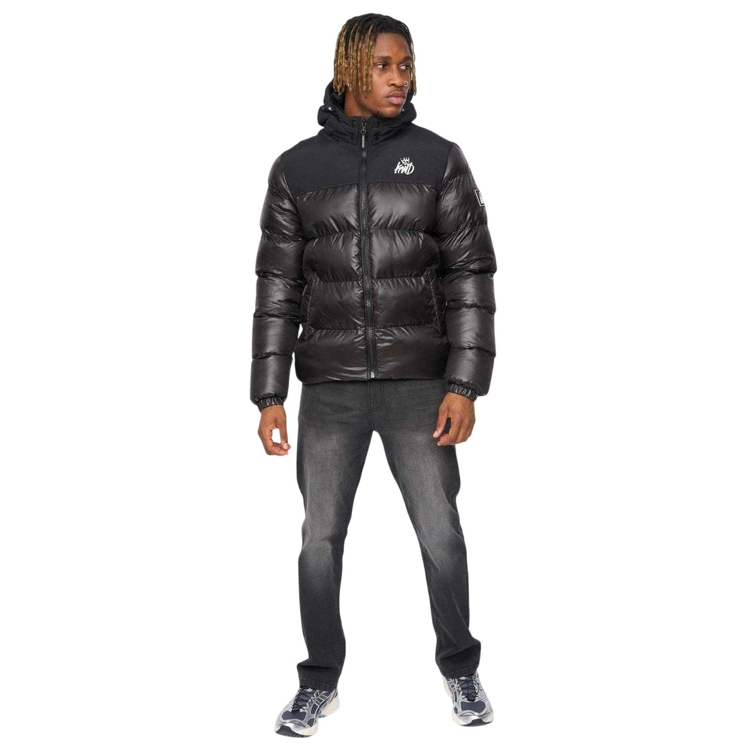 Black - Side - Kings Will Dream Mens Summs Polyester Puffer Jacket