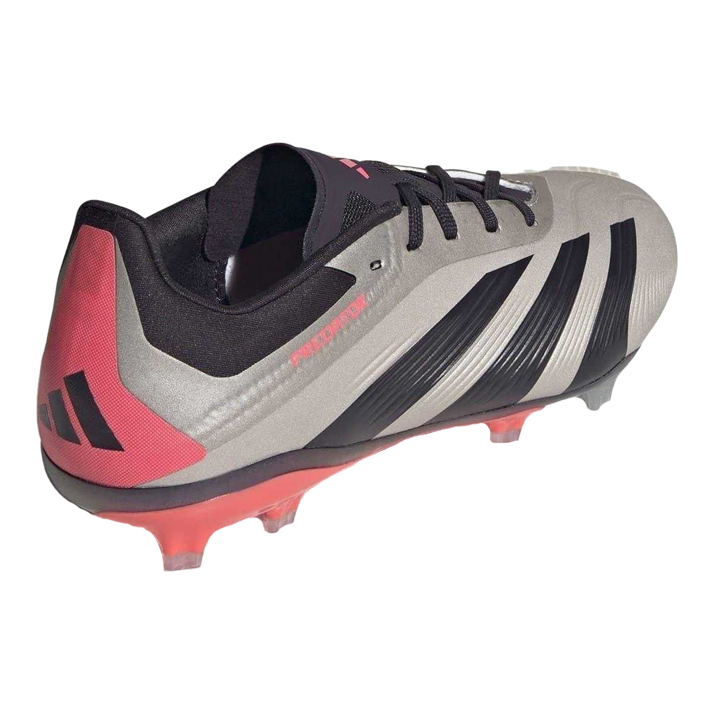 Silver-Black - Back - Predator Childrens-Kids Predator 24 Firm Ground Football Boots
