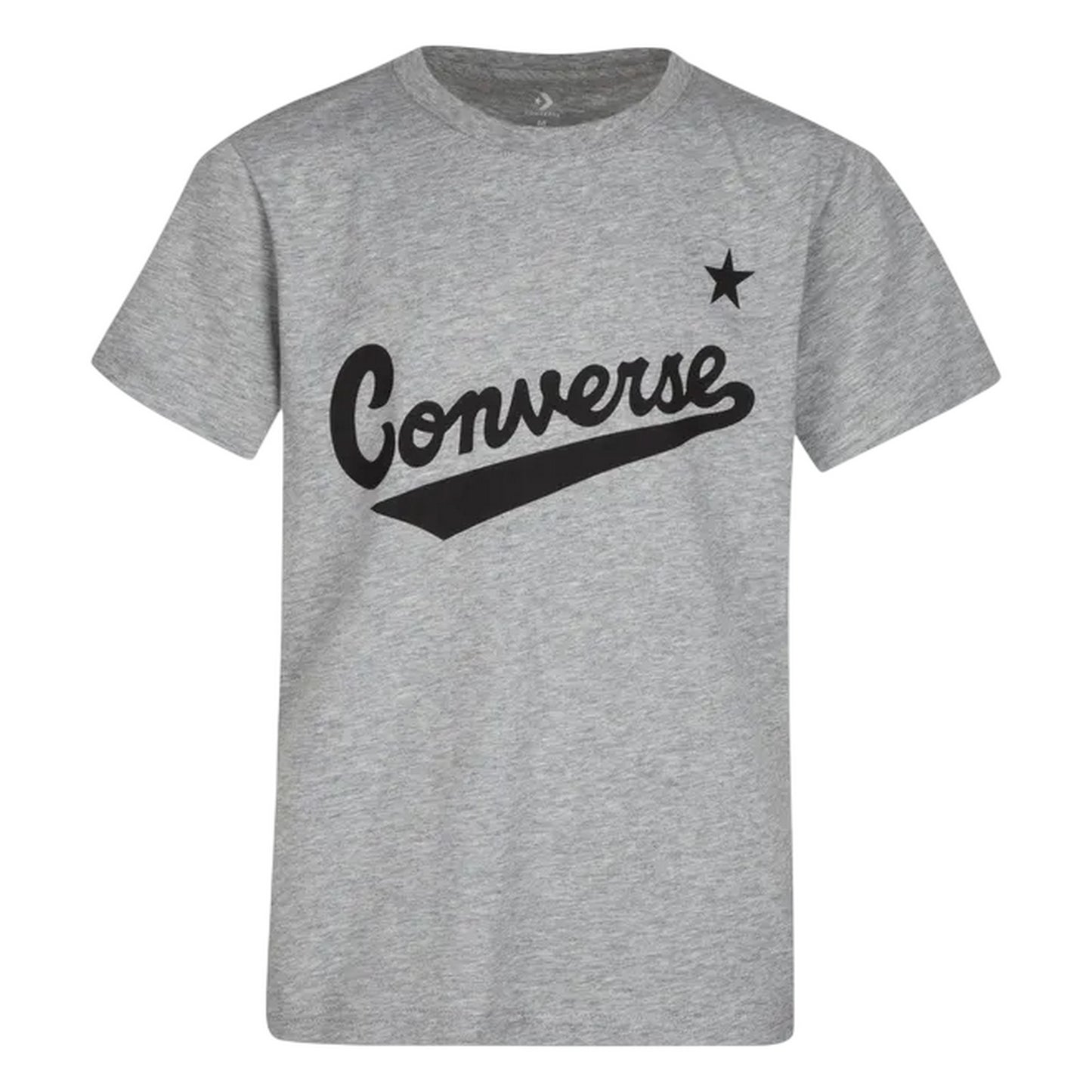 Grey - Front - Converse Childrens-Kids Logo T-Shirt
